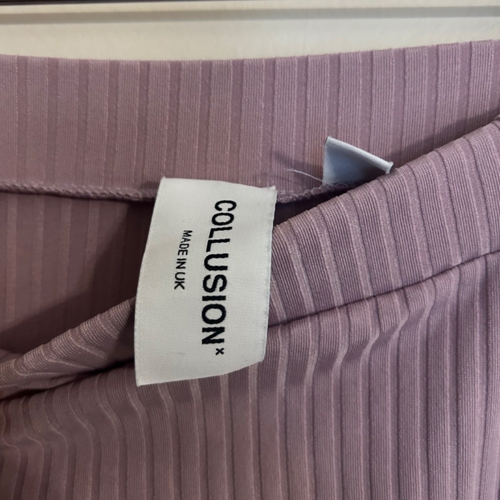 Collusion Ribbed Lilac Pants - Picture 4 of 5